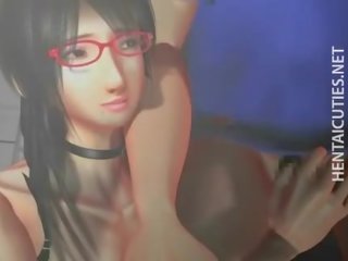 Divinity 3D anime geek young young woman gives fellatio