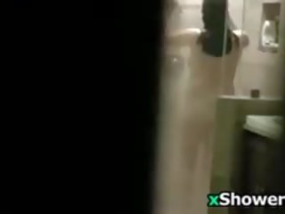 Secretly Watching A Mother In A Bathroom