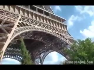 Melanie Jagger - Public - public adult movie by Eiffel Tower the world famous landmark