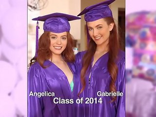 Fete gone salbatic - surpriza graduation petrecere pentru adolescență capete cu lesbiană Adult video