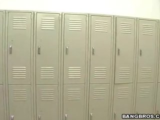 Busty swell milf suck extractings In the Male Locker Room