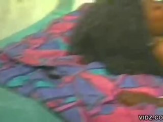 Attractive ebony chick gets nasty with Afro dude